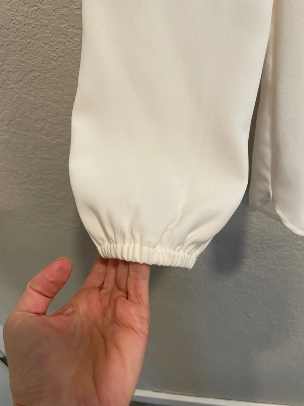 J.Crew 365 Ivory Blouse Size XS Square Neck Puff Sleeve Workwear Top